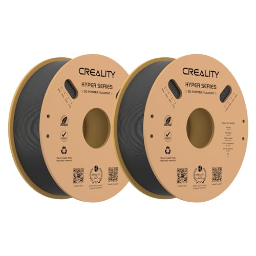 Creality Hyper PLA Filament 1.75mm 2KG für 3D Drucker, 3D Drucker Filament PLA Entwickelt für hohe Geschwindigkeit 30-600mm/s, Maßgenauigkeit ± 0.03 mm (Schwarz & Schwarz) Creality Hyper PLA Filament 1.75mm 2KG für 3D Drucker, 3D Drucker Filament PLA Entwickelt für hohe Geschwindigkeit 30-600mm/s, Maßgenauigkeit ± 0.03 mm (Schwarz & Schwarz) von Creality