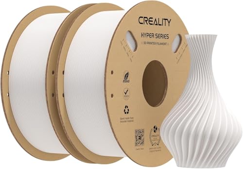Creality Hyper PLA Filament 1.75mm 2KG für 3D Drucker, 3D Drucker Filament PLA Entwickelt für hohe Geschwindigkeit 30-600mm/s, Maßgenauigkeit ± 0.03 mm (Weiß & Weiß) Creality Hyper PLA Filament 1.75mm 2KG für 3D Drucker, 3D Drucker Filament PLA Entwickelt für hohe Geschwindigkeit 30-600mm/s, Maßgenauigkeit ± 0.03 mm (Weiß & Weiß) von Creality