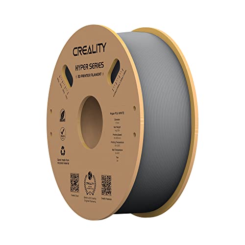 Creality Hyper PLA Filament für 3D Drucker, 1,75mm 3D Druck Filament, Maßgenauigkeit +/- 0,03 mm, Passend für die Meisten FDM 3D Drucker (Grau) von Creality