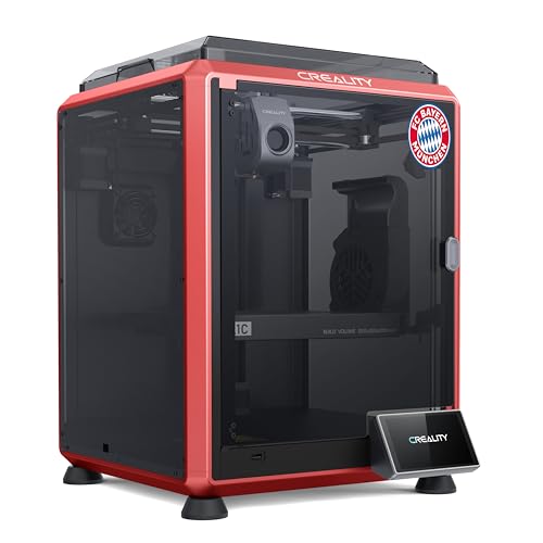 Creality K1C 3D Drucker, Ausgestattet mit AI-Kamera, Gesamtes Metall-Extruder-Kit, Schnell austauschbare Dreimetall-Düse, Unterstützt Carbonfaserfilamente von Creality