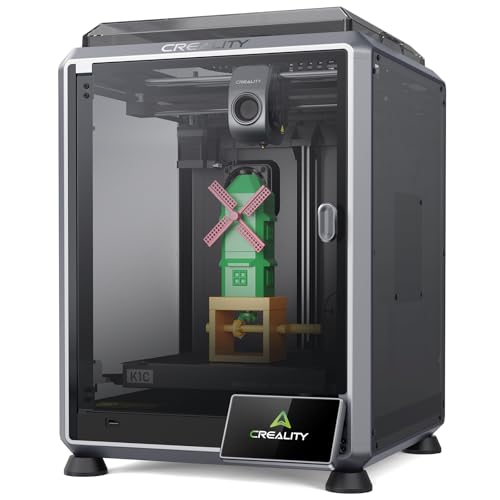 Creality K1C 3D Drucker, 2024 600mm/s Fast 3D Printer mit AI-Kamera Auto-Nivellierung Verbessertem Kühlsystem, Unterstützt Carbonfaser-Filamente, für Anfänger Zuhause Kinder Modellbau Schulen von Creality
