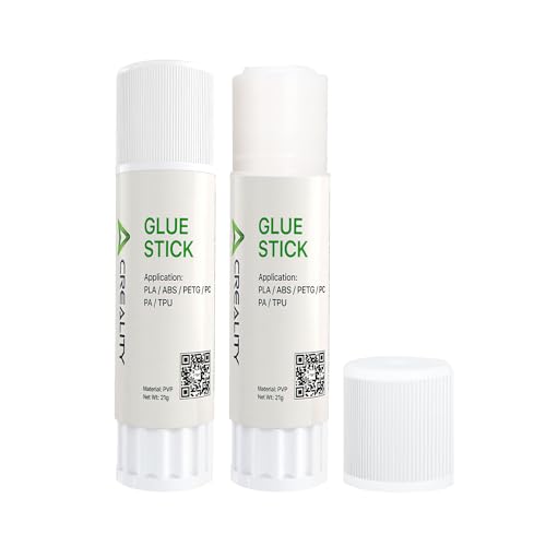 Creality 3D Drucker Klebestifte 2er-Pack, Klebestift für Heizbett zur Reduzierung von Verformungen, 3D Druckerbettkleber PVP Solide, Konstante Haftung für PLA/ABS/PETG/PC/PA/TPU, 3D Druckkleber Creality 3D Drucker Klebestifte 2er-Pack, Klebestift für Heizbett zur Reduzierung von Verformungen, 3D Druckerbettkleber PVP Solide, Konstante Haftung für PLA/ABS/PETG/PC/PA/TPU, 3D Druckkleber von Creality