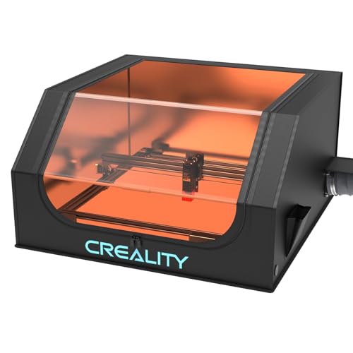 Creality Lasergravierer Gehäuse mit Entlüftung, Laserschneider Schutzabdeckung mit Ventilator und Rohr, flammhemmend und rauchdicht für Creality und andere Lasergraviermaschine (72 * 70 * 40cm) von Creality