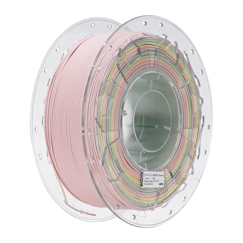 Creality Matte PLA 3D Drucker Filament 1.75mm, CR Series Mehrfarbig Matte Rainbow PLA 1 kg 1 Spule, kompatibel mit allen Creality 3D-Druckern von Creality