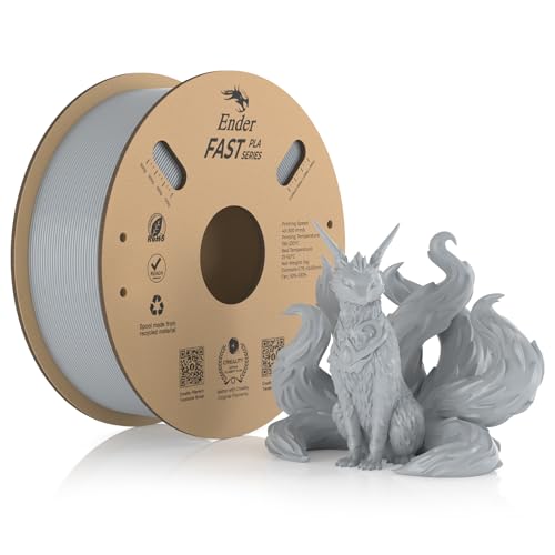 Creality Fast PLA Filament, Silber Filament 1.75mm Fast PLA 1KG, 3D Drucker Filament PLA Maßgenauigkeit +/- 0.03 mm, 3D Druck Materialien für die Meisten 3D Drucker, 2.2lbs/Spool Creality Fast PLA Filament, Silber Filament 1.75mm Fast PLA 1KG, 3D Drucker Filament PLA Maßgenauigkeit +/- 0.03 mm, 3D Druck Materialien für die Meisten 3D Drucker, 2.2lbs/Spool von Creality