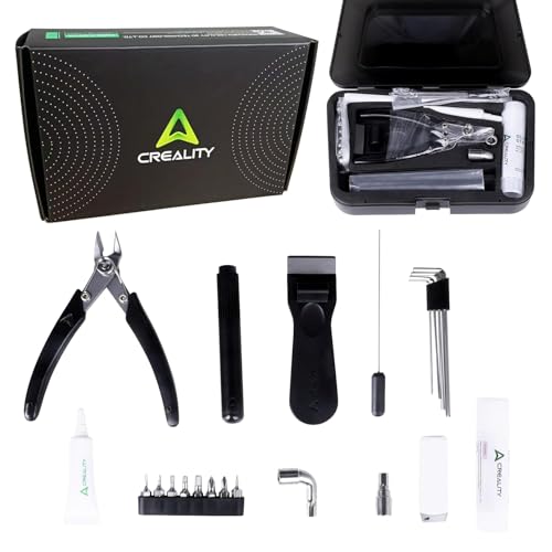 Creality Official General Tool Box Kit 3D Printer Tool Kit Set 11PCS in 1 Essential 3D Print Accessories for Finishing, Cleaning, Printing, Removal Tool Included for All FDM Printers von Creality