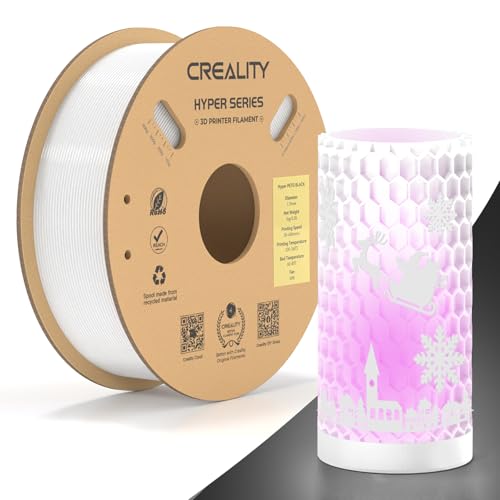 Creality Hyper PETG Filament, Weiß Filament 1.75mm Hyper PETG 1KG, 3D Drucker Filament PETG Maßgenauigkeit +/- 0.03mm, 3D Druck Materialien für die Meisten 3D Drucker, 2.2lbs/Spool Creality Hyper PETG Filament, Weiß Filament 1.75mm Hyper PETG 1KG, 3D Drucker Filament PETG Maßgenauigkeit +/- 0.03mm, 3D Druck Materialien für die Meisten 3D Drucker, 2.2lbs/Spool von Creality