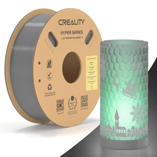 Creality Hyper PETG Filament, Grau Filament 1.75mm Hyper PETG 1KG, 3D Drucker Filament PETG Maßgenauigkeit +/- 0.03mm, 3D Druck Materialien für die Meisten 3D Drucker, 2.2lbs/Spool Creality Hyper PETG Filament, Grau Filament 1.75mm Hyper PETG 1KG, 3D Drucker Filament PETG Maßgenauigkeit +/- 0.03mm, 3D Druck Materialien für die Meisten 3D Drucker, 2.2lbs/Spool von Creality