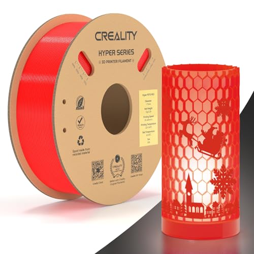 Creality Hyper PETG Filament, Rot Filament 1.75mm Hyper PETG 1KG, 3D Drucker Filament PETG Maßgenauigkeit +/- 0.03mm, 3D Druck Materialien für die Meisten 3D Drucker, 2.2lbs/Spool Creality Hyper PETG Filament, Rot Filament 1.75mm Hyper PETG 1KG, 3D Drucker Filament PETG Maßgenauigkeit +/- 0.03mm, 3D Druck Materialien für die Meisten 3D Drucker, 2.2lbs/Spool von Creality