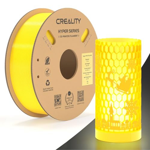 Creality Hyper PETG Filament, Gelb Filament 1.75mm Hyper PETG 1KG, 3D Drucker Filament PETG Maßgenauigkeit +/- 0.03mm, 3D Druck Materialien für die Meisten 3D Drucker, 2.2lbs/Spool Creality Hyper PETG Filament, Gelb Filament 1.75mm Hyper PETG 1KG, 3D Drucker Filament PETG Maßgenauigkeit +/- 0.03mm, 3D Druck Materialien für die Meisten 3D Drucker, 2.2lbs/Spool von Creality