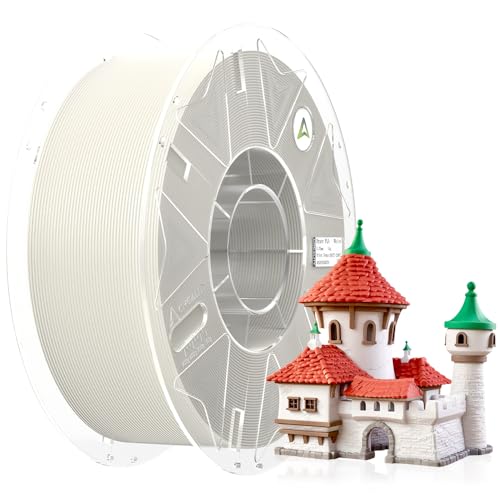 Creality Official Hyper PLA Filament Weiß, 1KG 3D Drucker RFID Filament für Hochgeschwindigkeitsdruck, Widerstandsfähig, Glatt, Überhang Leistung Maßgenauigkeit +/-0.03mm, 2.2lbs/Spool von Creality