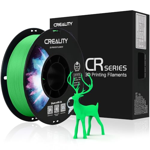 Creality Official PETG Filament Grün, 3D Drucker Filament 1.75mm No-Tangling, starke Bindung und Überhang Leistung Maßgenauigkeit +/-0.03mm, 2.2lbs/Spool von Creality