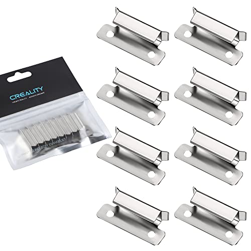 Creality Offizielle Ender 3 Bett Clips, Bett Clips 7mm für Ender 3 V2, Ender 3S, Ender 5 Pro, CR-20 Pro, CR-10S Pro, Original Ender 3 Pro Bett Clips 3D Drucker beheizte Bett Glas Bettplattform (8PCS) Creality Offizielle Ender 3 Bett Clips, Bett Clips 7mm für Ender 3 V2, Ender 3S, Ender 5 Pro, CR-20 Pro, CR-10S Pro, Original Ender 3 Pro Bett Clips 3D Drucker beheizte Bett Glas Bettplattform (8PCS) von Creality