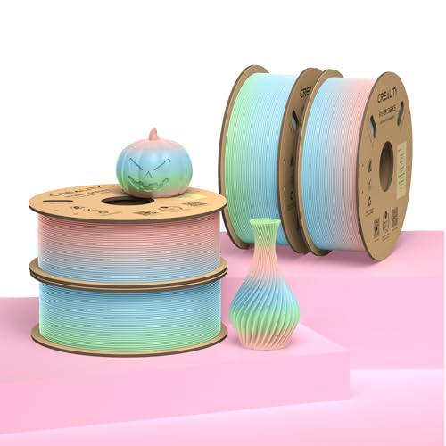 Creality Official Hyper PLA Filament Regenbogen 4KG, 3D Drucker Filament für Hochgeschwindigkeitsdruck, langlebig und widerstandsfähig, glatt, Überhang Leistung Maßgenauigkeit +/-0.03mm, 4 Rollen Creality Official Hyper PLA Filament Regenbogen 4KG, 3D Drucker Filament für Hochgeschwindigkeitsdruck, langlebig und widerstandsfähig, glatt, Überhang Leistung Maßgenauigkeit +/-0.03mm, 4 Rollen von Creality