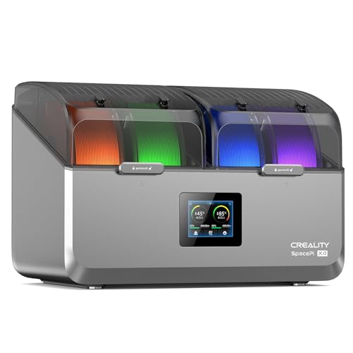 Creality Offizieller Space Pi X4 Filament trockner für 2 bis 4 Spulen mit 85℃ PTC-Heizung, unabhängiger 2-Kammer-Steuerung für PLA PETG ABS TPU Nylon ASA sowie 1,75mm und 2,85mm Rollen von Creality