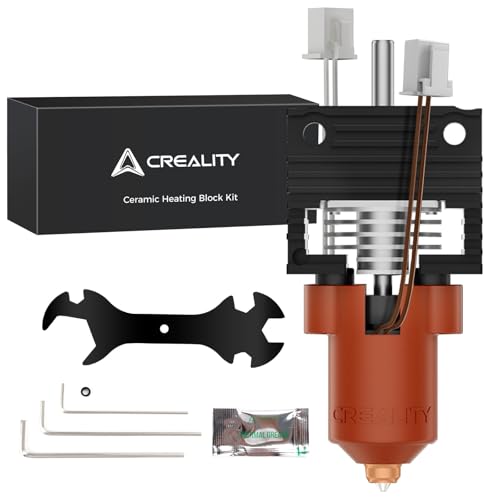 Creality Offizielles K1/K1C/K1 Max Hotend-Upgrades, Keramik-Heizblock-Kit, K1 Series Unicorn Quick-Swap-Düsen-Kit, K1 SE 3D-Drucker-Hotend 600 mm/s Hochgeschwindigkeit (Terminal mit Schnalle) von Creality