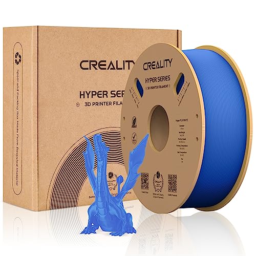 Creality Offizielles PLA-Filament Hyper Series PLA Super Druckgeschwindigkeit 30–600 mm/s 1,75 mm 1 kg Spule, 3D-Druck-Filament für 3D-Drucker, Blau von Creality
