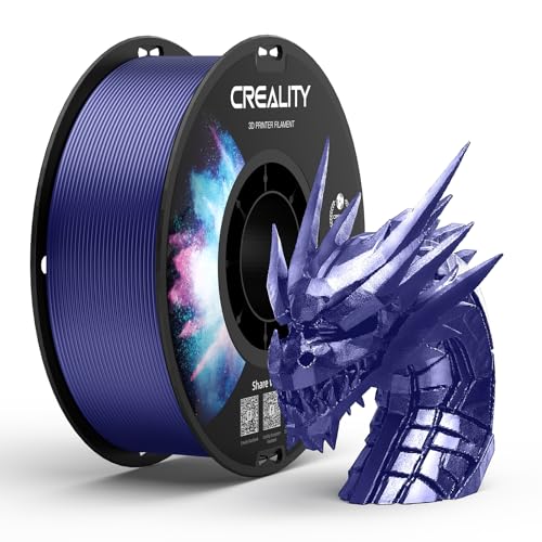 Creality PETG Filament 1,75 3D Druckerfilament:Hervorragende Zähigkeit Hohe Präzision Maßgenauigkeit +/- 0,02 mm, 1kg-Spule (2,2 lbs) Passend für Die Meisten FDM 3D Drucker,Transparentes Blau von Creality
