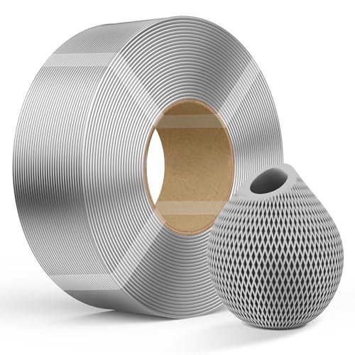 Creality PETG Filament Nachfüllfilament für 3D-Drucker, 1 kg 1,75 mm (2,2 lb) Refilament für wiederverwendbare Spule von Bambu Lab, Maßgenauigkeit ± 0,03 mm, PETG transparent von Creality