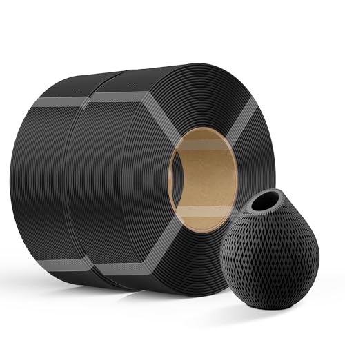 Creality PETG Filament Refill 3D Printer Filament, 2kg 1.75mm(2.0 kg) Refilament for Bambu Lab Reusable Spool, Dimensional Accuracy ± 0.03mm, PETG 2 Black von Creality