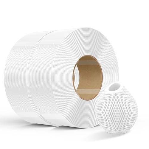 Creality PETG Filament Refill 3D Printer Filament, 2kg 1.75mm(2.0 kg) Refilament for Bambu Lab Reusable Spool, Dimensional Accuracy ± 0.03mm, PETG 2 White von Creality