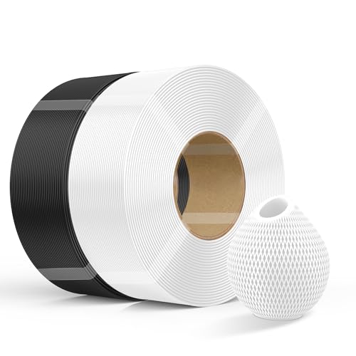 Creality PETG Filament Refill 3D Printer Filament, 2kg 1.75mm(2.0 kg) Refilament for Bambu Lab Reusable Spool, Dimensional Accuracy ± 0.03mm, PETG Black & White von Creality