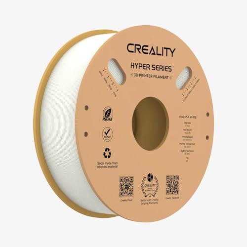 Creality PLA-Filament, Hyper PLA 1.75mm Durchmesser für 600mm/s Hohe Druckgeschwindigkeit, +/-0.03mm Maßgenauigkeit für Hochpräzises Drucken, Hohe Liquidität und Schnelle Abkühlung für K1,K1 Max(Weiß) Creality PLA-Filament, Hyper PLA 1.75mm Durchmesser für 600mm/s Hohe Druckgeschwindigkeit, +/-0.03mm Maßgenauigkeit für Hochpräzises Drucken, Hohe Liquidität und Schnelle Abkühlung für K1,K1 Max(Weiß) von Creality