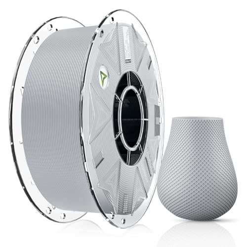 Creality PLA-Filament, Hyper PLA RFID 3D-Druckerfilament, hohe Geschwindigkeit 30–600 mm/s, 1 kg (2,2 lbs) Spulenfilament unterstützt CFS, passend für K2 Plus Combo und die meisten 3D-Drucker, Grau von Creality