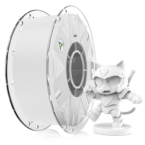 Creality PLA Filament, Hyper PLA RFID 3D-Druckerfilament – Hochgeschwindigkeit 30-600 mm/s, 1 kg (2,2 lbs) Spule mit CFS-Unterstützung, kompatibel mit K2 Plus Combo und den meisten 3D-Druckern,Weiß von Creality