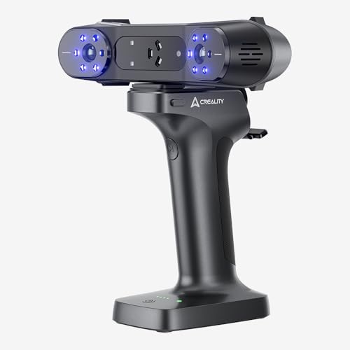 Creality RaptorX 3D Scanner für 3D Druck, Kabelloser Handheld 3D Scanner, 0,02 mm Genauigkeit, 34+7 Blaue Laserlinien und NIR Scanner, Wi-Fi 6, Anti Shake Tracking, Unterstützung von 5-4000mm Objekten von Creality