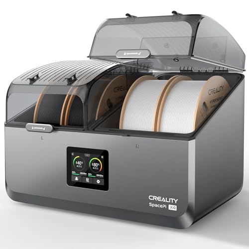 Creality SpacePi X4 Filament Trockner, Filament Dryer mit Zweikammer-Design bis 85 °C für 4 Spulen, Gleichzeitiges Drucken & Trocknen, Intelligente Entfeuchtung, Touchscreen-Steuerung von Creality