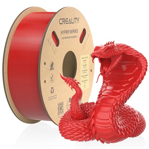 Creality offizielles 3D Drucker Filament, Hyper PLA High Speed Filament, 1.75mm 3D Druck Filament für Hochgeschwindigkeitsdruck, Maßgenauigkeit +/-0.02mm, 1kg/Spule - Rot Creality offizielles 3D Drucker Filament, Hyper PLA High Speed Filament, 1.75mm 3D Druck Filament für Hochgeschwindigkeitsdruck, Maßgenauigkeit +/-0.02mm, 1kg/Spule - Rot von Creality
