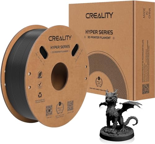 Hyper ABS Filament, Schwarz Creality 3D Drucker Filament, 1.75mm, für Hochgeschwindigkeitsdruck, hitzebeständig, robust, Maßhaltigkeit +/- 0.03mm, 1kg /Spool von Creality