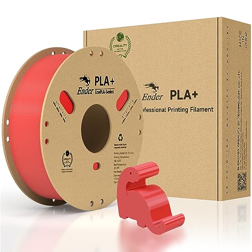 Offizielles Creality PLA+ Filament, 1,75 mm, PLA-Pro, 3D-Drucker-Filament, stärkere Zähigkeit, glatter Druck, Maßgenauigkeit +/- 0,02 mm, 1 kg Rolle, Kartonspule, Rot von Creality
