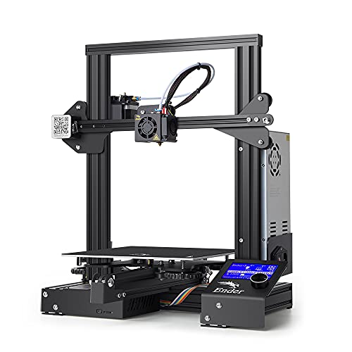 Creality Ender 3 3D Drucker, mit hochwertigem V-Profil FDM 3D Printer, Magnetischem, Selbstklebendem Plattformaufkleber, Netzteilschutzvorrichtung, Druckfortsetzung, 220 x 220 x 250 mm Druckgröße von Creality