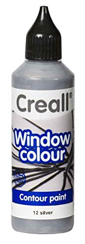 Creall Fensterfarbe, 0.008 Liter, Enkaustik, Silber, Glänzend, Outdoor, 80 ml, 1 Stück, 0.2 m²/l, Wasser abweisend, #C0C0C0, Glas, Fenster von Creall