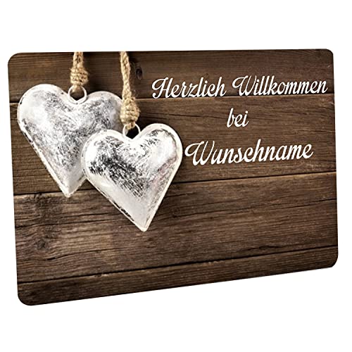 Crealuxe Fußmatte personalisiert - robuste, rutschfeste Fussmatte für Außen & Innen - waschbare Schmutzfangmatte - Fußabtreter Türmatte für aussen & an der Haustür - 60x40cm - Silberne Herzen mit Name Crealuxe Fußmatte personalisiert - robuste, rutschfeste Fussmatte für Außen & Innen - waschbare Schmutzfangmatte - Fußabtreter Türmatte für aussen & an der Haustür - 60x40cm - Silberne Herzen mit Name von Crealuxe