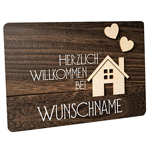 Crealuxe Personalisierbare Fußmatte - Motiv Haus - Türmatte mit Wunschtext, Name oder Motiv – rutschfest – 60x40 cm – Türvorleger für Innen & Außen – Geschenkidee Einzug, Hausflur oder Büro von Crealuxe