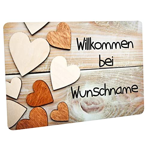 Crealuxe Fußmatte personalisiert - robuste, rutschfeste Fussmatte für Außen & Innen - waschbare Schmutzfangmatte - Fußabtreter Türmatte für aussen & an der Haustür - 60x40cm - Holzherzen Links Hell Crealuxe Fußmatte personalisiert - robuste, rutschfeste Fussmatte für Außen & Innen - waschbare Schmutzfangmatte - Fußabtreter Türmatte für aussen & an der Haustür - 60x40cm - Holzherzen Links Hell von Crealuxe