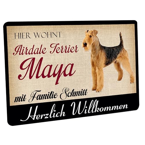 Crealuxe Fußmatte personalisiert - robuste, rutschfeste Fussmatte für Außen & Innen - waschbare Schmutzfangmatte - Fußabtreter Türmatte für aussen & an der Haustür - 60x40cm - Airdale Terrier Crealuxe Fußmatte personalisiert - robuste, rutschfeste Fussmatte für Außen & Innen - waschbare Schmutzfangmatte - Fußabtreter Türmatte für aussen & an der Haustür - 60x40cm - Airdale Terrier von Crealuxe
