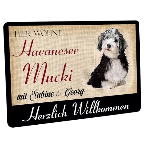 Crealuxe Fußmatte personalisiert - robuste, rutschfeste Fussmatte für Außen & Innen - waschbare Schmutzfangmatte - Fußabtreter Türmatte für aussen & an der Haustür - 60x40cm - Hier wohnt Havaneser Crealuxe Fußmatte personalisiert - robuste, rutschfeste Fussmatte für Außen & Innen - waschbare Schmutzfangmatte - Fußabtreter Türmatte für aussen & an der Haustür - 60x40cm - Hier wohnt Havaneser von Crealuxe