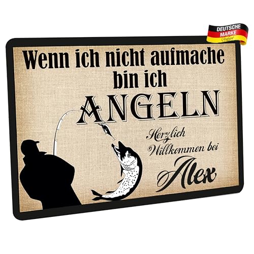 Fußmatte personalisiert - robuste, rutschfeste Fussmatte für Außen & Innen - waschbare Schmutzfangmatte - Fußabtreter Türmatte für aussen & an der Haustür - 60x40cm - Wenn ich nicht aufmache Angeln Fußmatte personalisiert - robuste, rutschfeste Fussmatte für Außen & Innen - waschbare Schmutzfangmatte - Fußabtreter Türmatte für aussen & an der Haustür - 60x40cm - Wenn ich nicht aufmache Angeln von Crealuxe