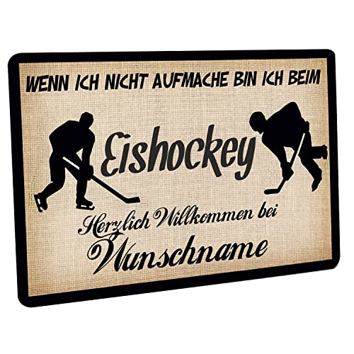 Fußmatte personalisiert - robuste, rutschfeste Fussmatte für Außen & Innen - waschbare Schmutzfangmatte - Fußabtreter Türmatte für aussen & an der Haustür - 60x40cm - Wenn ich nicht aufmache Eishockey Fußmatte personalisiert - robuste, rutschfeste Fussmatte für Außen & Innen - waschbare Schmutzfangmatte - Fußabtreter Türmatte für aussen & an der Haustür - 60x40cm - Wenn ich nicht aufmache Eishockey von Crealuxe