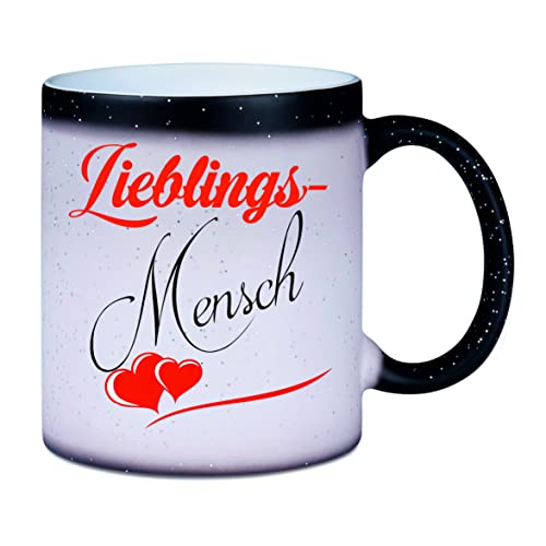 Crealuxe Farbwechseltasse/Glitzer Lieblingsmensch 1" - Farbwechseltasse mit Glitzer - Kaffeetasse - Bürotasse - Geschenktasse Crealuxe Farbwechseltasse/Glitzer Lieblingsmensch 1" - Farbwechseltasse mit Glitzer - Kaffeetasse - Bürotasse - Geschenktasse von Crealuxe