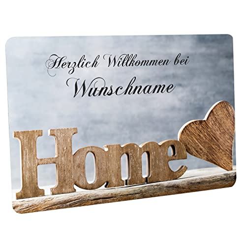 Crealuxe Fußmatte personalisiert - robuste, rutschfeste Fussmatte für Außen & Innen - waschbare Schmutzfangmatte - Fußabtreter Türmatte für aussen & an der Haustür - 60x40cm - Home mit Herz Crealuxe Fußmatte personalisiert - robuste, rutschfeste Fussmatte für Außen & Innen - waschbare Schmutzfangmatte - Fußabtreter Türmatte für aussen & an der Haustür - 60x40cm - Home mit Herz von Crealuxe