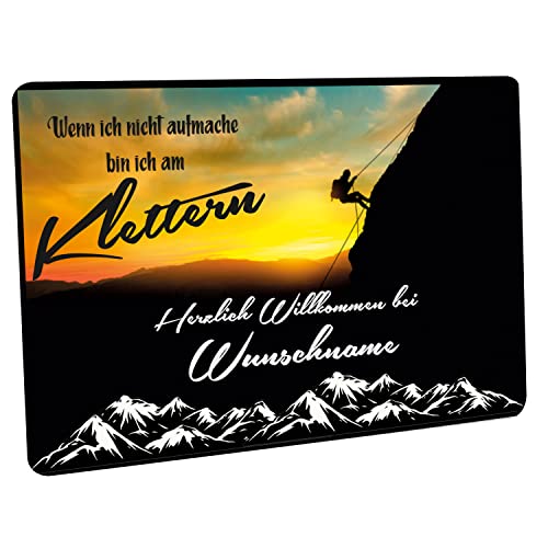 Crealuxe Fussmatte mit Wunschtext/Wunschname Wenn ich Nicht aufmache/Klettern - 60x40 cm - Gummi Rückseite/rutschfest - Filzoberfläche - Bedruckte Türmatte - Innenmatte - Crealuxe Fussmatte mit Wunschtext/Wunschname Wenn ich Nicht aufmache/Klettern - 60x40 cm - Gummi Rückseite/rutschfest - Filzoberfläche - Bedruckte Türmatte - Innenmatte - von Crealuxe