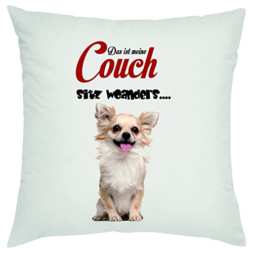Kissen Chihuahua - Das ist Meine Couch , Sitz woanders ..... . Zierkissen, Sofakissen, bedrucktes Kissen, Baumwollkissen von Crealuxe