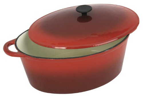 Tradifonte 501750 Topf, oval, 9 l, Rot von Crealys