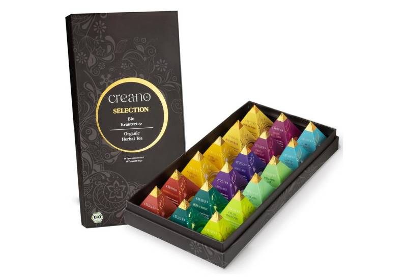 Creano Teebox Creano Premium Tee Geschenkset Pyramiden 45 g organic von Creano
