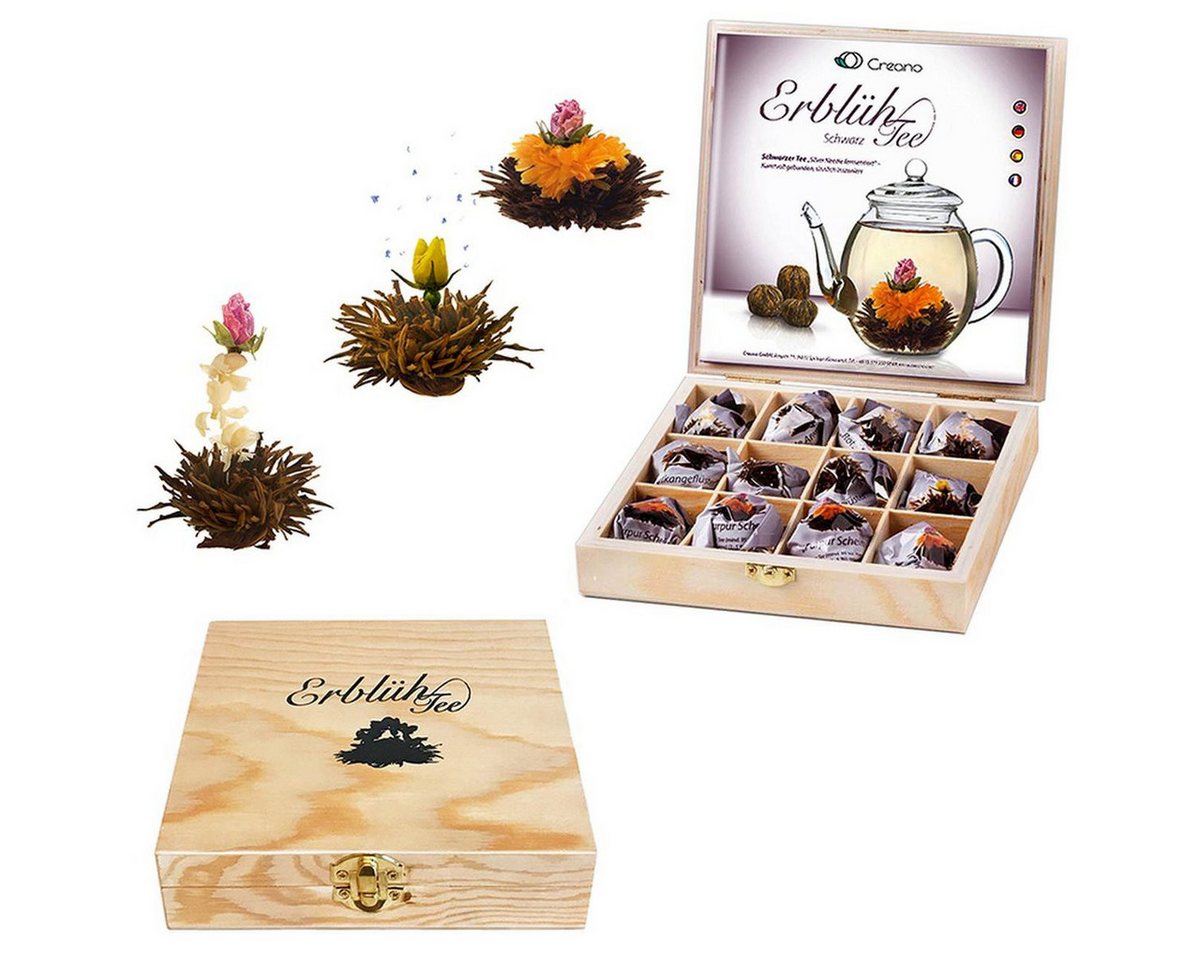 Creano Teebox Creano Teeblumen Geschenkset 12 Erblühtee in 6 Sorten Geschenk Creano Teebox Creano Teeblumen Geschenkset 12 Erblühtee in 6 Sorten Geschenk von Creano